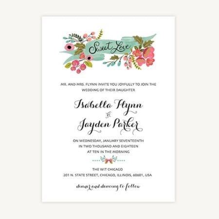 Wedding Invitation Template A3